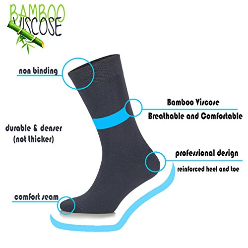 Junix Women’s Bamboo Knee High Socks 3 Pack Business Casual for Shoe Size 5-8 & 8-112