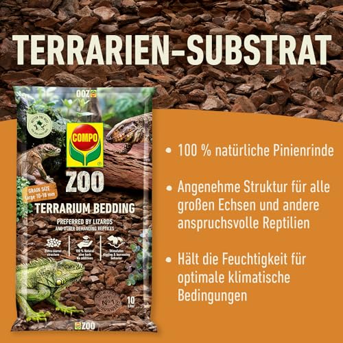 COMPO Zoo podłoże do terrariów dla dużych, dorosłych zwierząt, gruba ziarnistość 10-18 mm