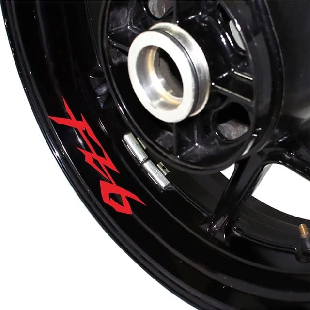 Kit de calcomanías reflectantes para llantas de motocicleta, calcomanías impermeables para llantas de neumáticos para Yamaha FZ6 fz 6 (rojo)