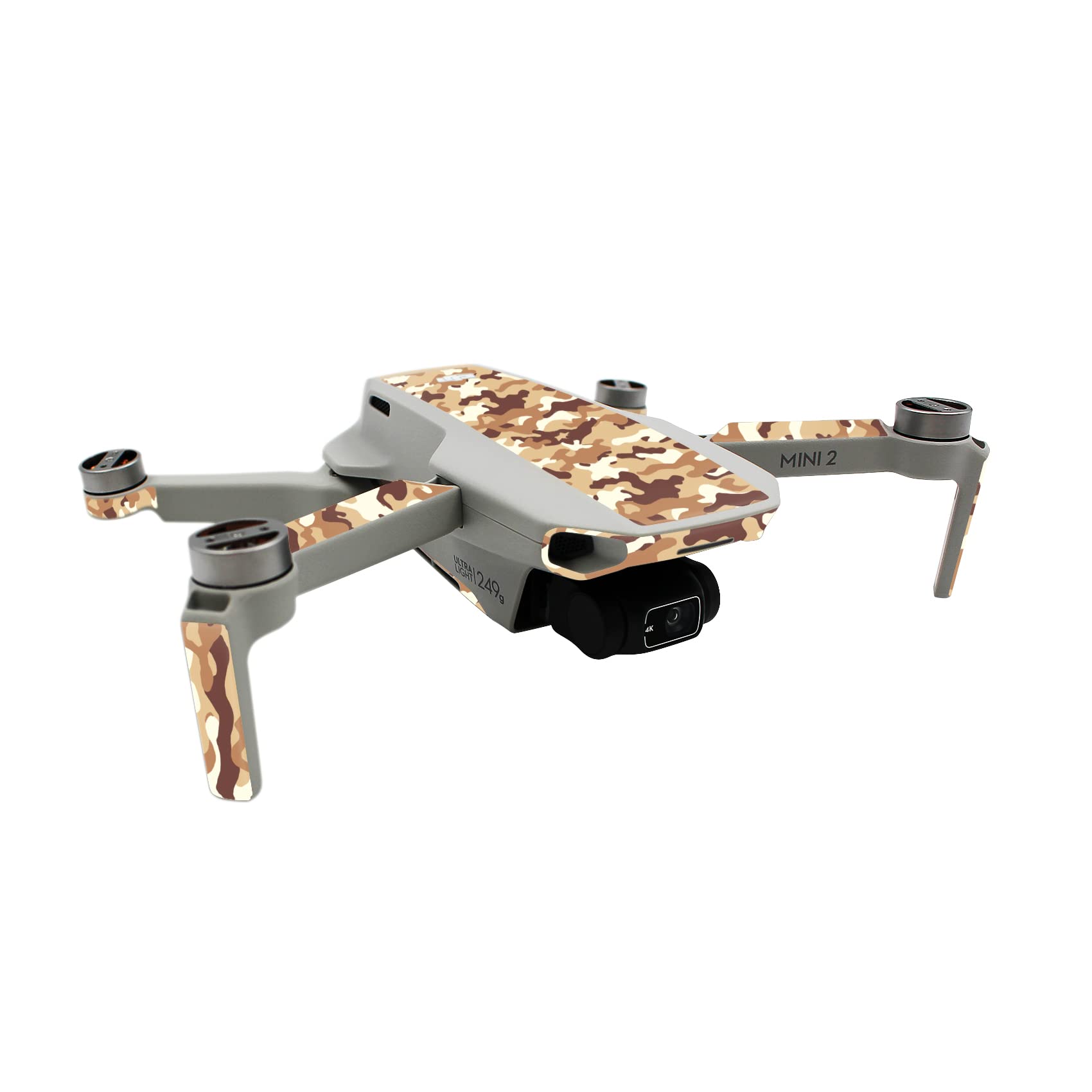 Finest FoliaScreen Protector Compatible with DJI Mini 2 Drone and Controller Sticker Set Perfect Fit Waterproof Skin Sticker Design Film (Partial Adhesion, R192-03 Camouflage Sand)