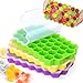 MOSOTECH Eisw&uuml;rfelform Silikon, 3er Pack 37-Fach Eiswuerfel Form Mit Deckel, Stapelbar Eisw&uuml;rfelbeh&auml;lter Ice Cube Tray f&uuml;r Bier Cocktails Whisky