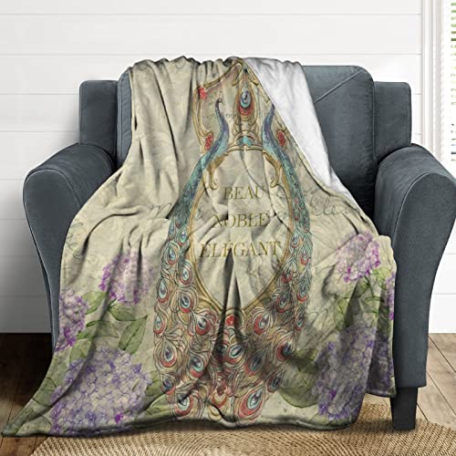 Couverture de style paon antique en flanelle douce de prestige - 4