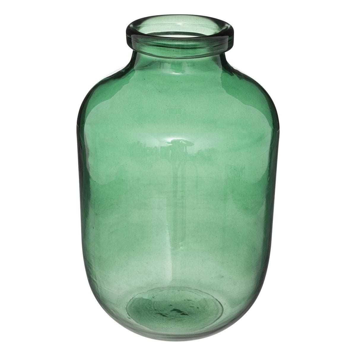 Atmosphera - Jarrón - Vidrio - Verde - H28 cm