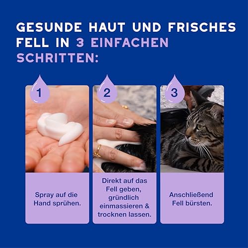 DOUXO Skin & Coat SPA – Ultra-Safe* Trockenshampoo Katze, 150 ml, säubert frischt das Fell auf, hinterlässt das Fell weich, glänzend und angenehm duftend, hautfreundliche Formel