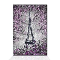 Canvas Wall Art Paris Eiffel Tower Paintings Canvas Prints Home Artwork Decoration for Living Room,Bedroom - 12x18 inches