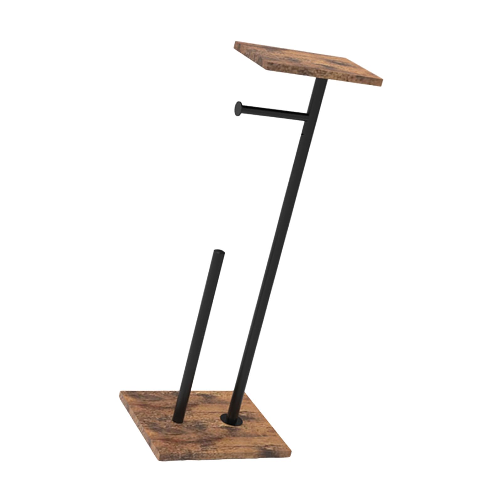 Freestanding Square Bathroom Tissue Holder, Wooden Floor Stand with Storage Area, Stable Design for Home Placement Bathroom Tissue Owner Stand