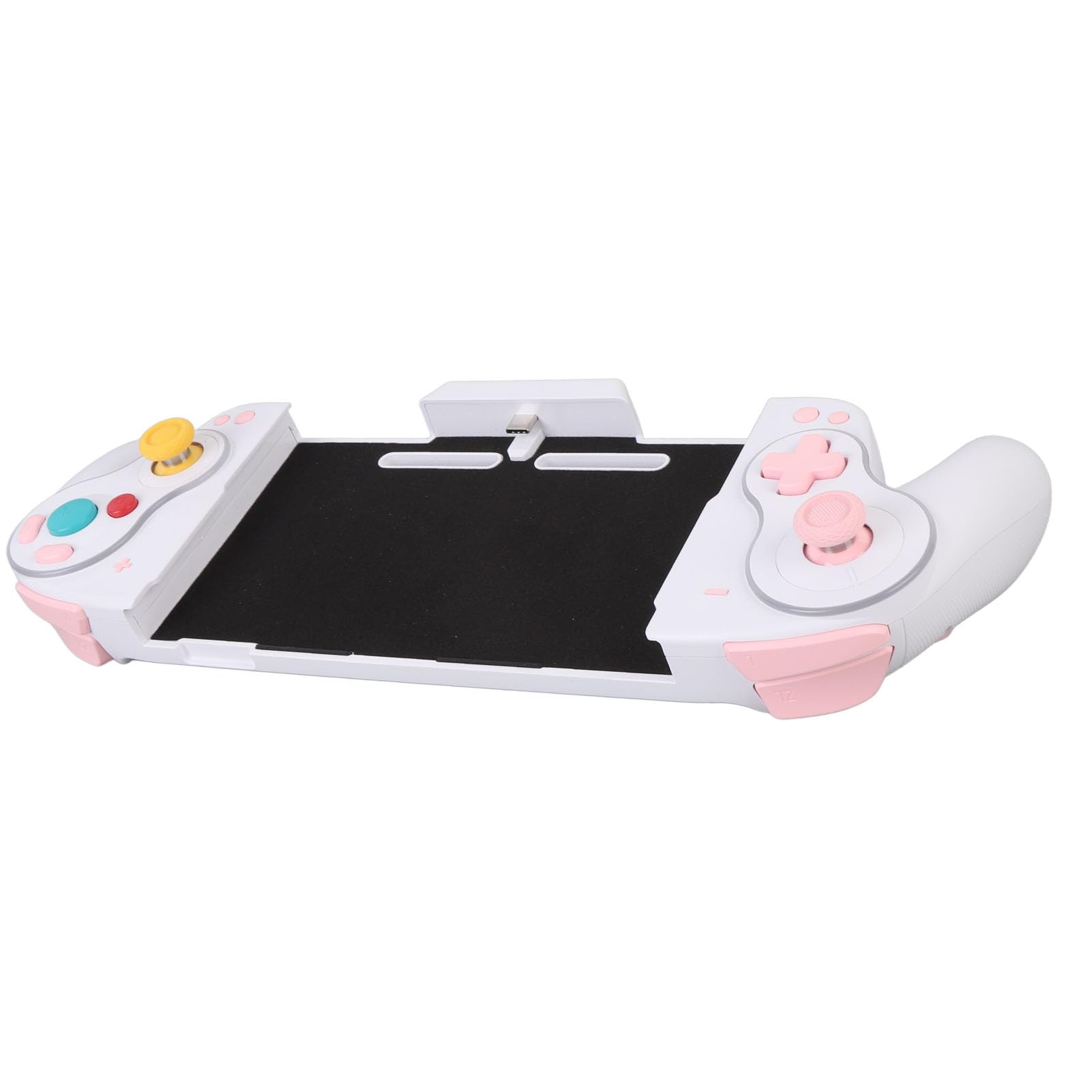Controlador Joypad Inalámbrico con Teclas Mecánicas de una Pieza para Interruptor OLED, Vibración Ajustable, Luces RGB, para Entusiastas de los Juegos (WHITE)