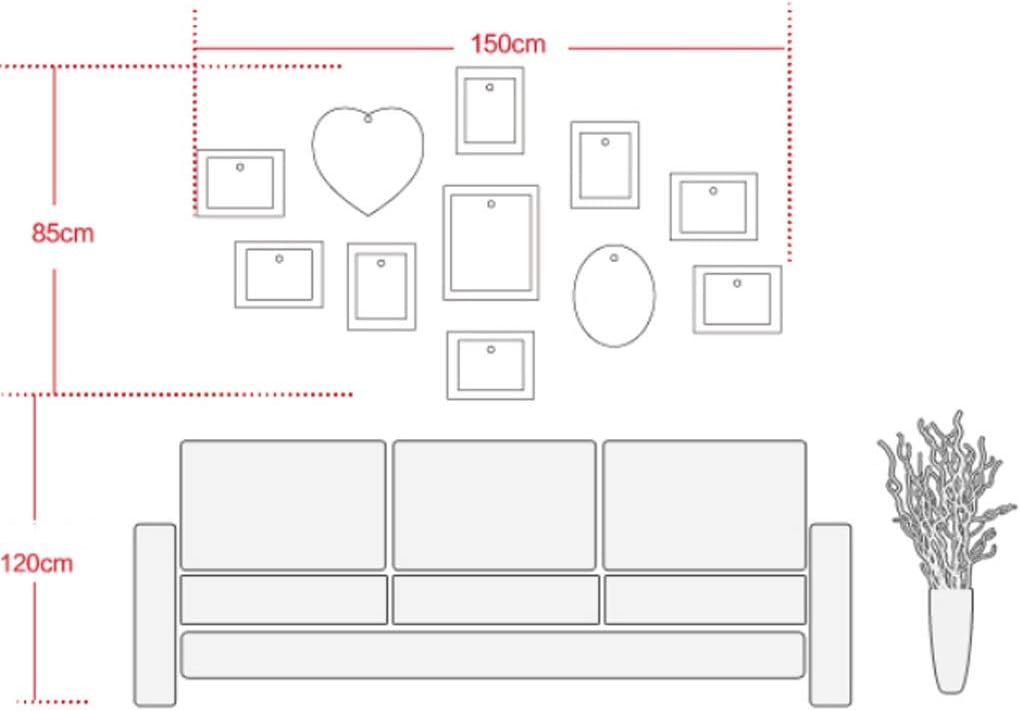 WEHISFD Photo Wall Add Color Painting Living Room Combination Restaurant Bedroom Hanging Frame(D)