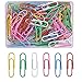 AvoDovA 100 Stück Farbig Sortierte Büroklammern, Büroklammern Metall Kunststoffummantelt Büroklammern Mittleren, 28mm, Bunten Büroklammern, Büroklammer-Halter für Schule Büro, Bürobedarf