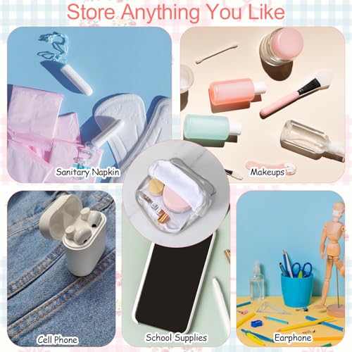 Image of Sanitary Napkin Storage Bag, 4 Pcs Period Bag for Women Portable Period Pouch Small Discreet Menstrual Pad Bags Cute Feminine Pads Period-Kits Menstrual Cup Pouches Tampon Holder for Purse
