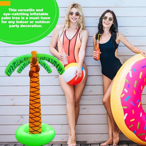 Palmier gonflable stable de 140 cm pour ombrager visuellement la piscine