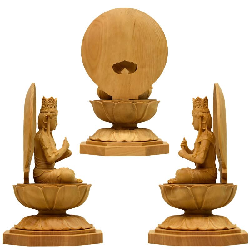 Amazon｜海宇工芸(kaiu art) 木彫り仏像 【金剛界大日如来】 坐1.5寸