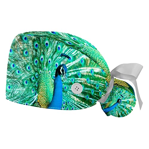 Chapeaux bouffants paon casquettes de travail ajustables femmes hommes JDEZ
