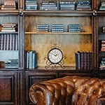 HZDHCLH Vintage Table Clocks for Living Room Bedroom Decor, Silent Decorative Farmhouse Shelf Clock Battery Operated, Small Rustic Mantel Clock with Roman Numerals (Black,11 inch) - Image 3