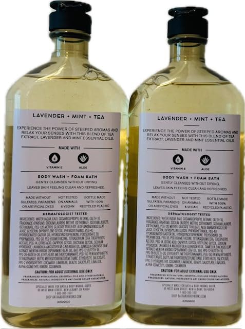 Body Care - BBWs Aromatherapy Steeped Relaxation (Lavender, Mint & Tea) Body Wash 2-piece set (Packaging may vary)