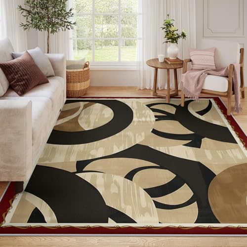 Tapis abstrait moderne géométrique 120x200cm en blocs de couleur - 6