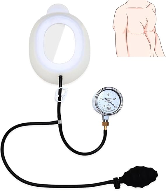 Pectus Excavatum Vacuum Bell - Pectus Excavatum Orthosis Brace for Adults and Child, Corrects Sunken Chest, Vacuum Bell Therapy, Comfortable Fit Upgrade-S
