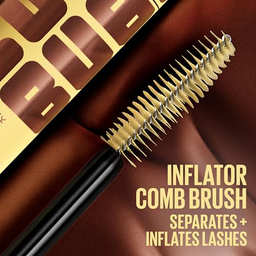 Image of Maybelline The Colossal Bubble Mascara, Buildable Mascara Volume and Length Formula for Bold, Separated, Sleek Lashes, Washable Formula, Copper Brown, 1 Count