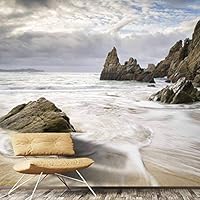 Wall Mural Sunset Sunrise Background Nature Scenery Removable Self-Adhesive Wallpaper Wall Decoration for Bedroom Living Room - 66x96 inches