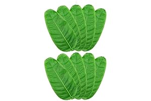 10 Pcs Artificial Banana Leaves Enhance Your Tropical Oasis