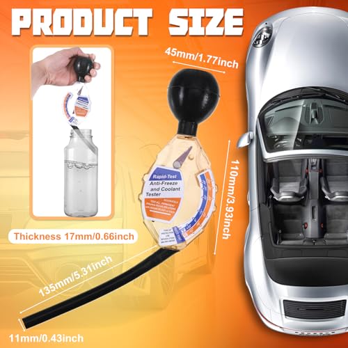 SIWOKJJO Auto Frostschutzprüfer, -45°-13° KFZ Frostschutzprüfer, Kühlmittel Tester mit Zifferblatt, Frostschutz Tester, Kühlerfrostschutz Messgerät für Kraftfahrzeuge Zubehör