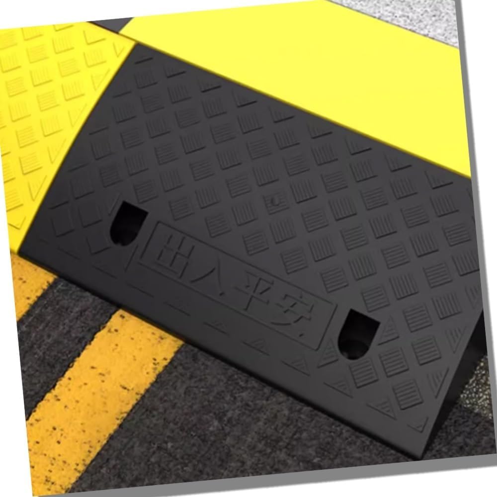Rampy gumowe Czarna plastikowa rampa krawężnikowa, antypoślizgowa rampa podjazdowa, mata schodkowa, deska ułatwiająca podjazd(50x37x15cm/20x14.5x6in)