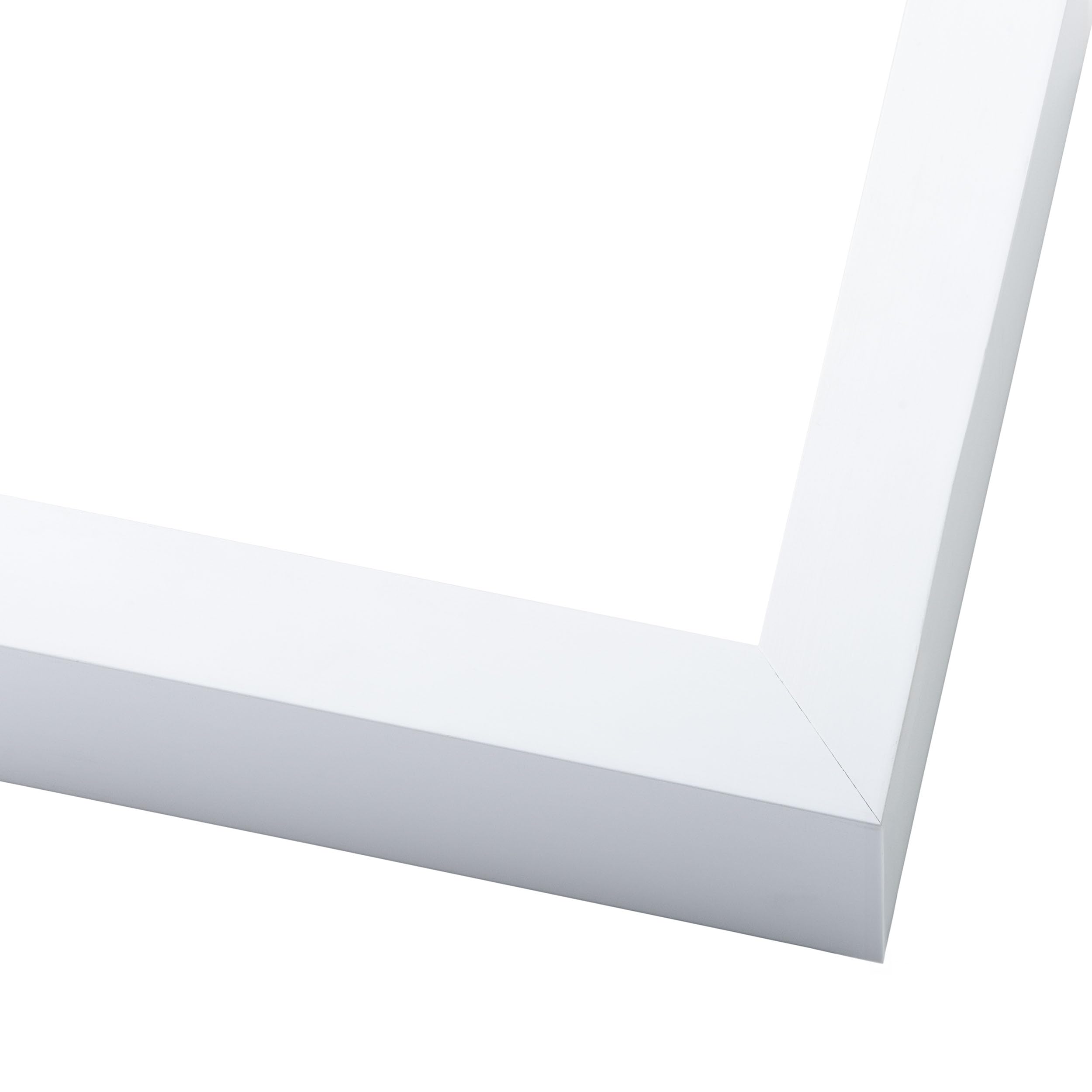 33x18 Shadow Box Frame White | 2 Inches Deep Real Wood Contemporary Shadowbox Display Frame | UV Resistant Acrylic Front, Acid Free Backing, and Hanging Hardware | Wentworth Picture Frame Style