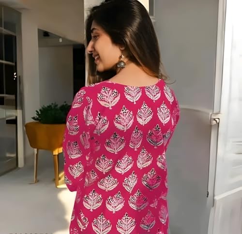 Image of Women's Short Kurti in TopsTunic Rayon Cotton Blend | Ladies Ethnic Tunic