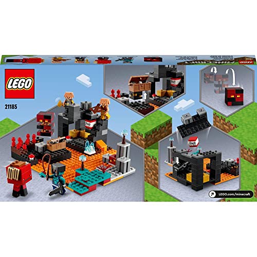 Image of LEGO Minecraft The Nether Bastion 21185 Building Kit (300 Pieces),Multicolor