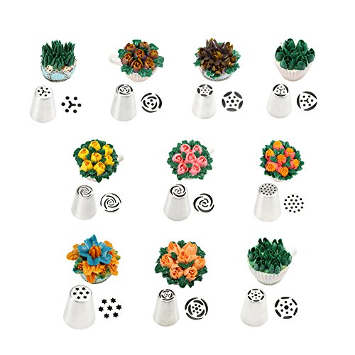 TANGCHU 12pcs Russo Ugelli 1pc foglia 1pc tre