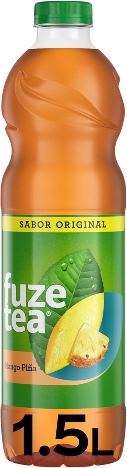 Fuze Tea Mango & Piña, Refresco de Té sin Gas - Pack de 6 Botellas de 1,5 L