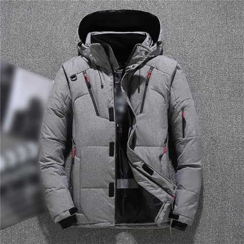 Mens Duck Down Jacket Winter Warm Hooded Thick Puffer Jackets Casual Overcoat Outdoor Streetwear Male Parka Coat3