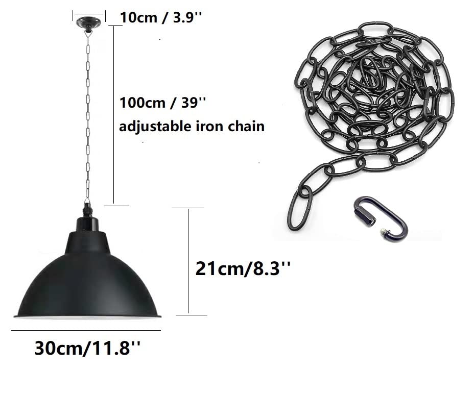 Vintage industriële hanglamp - voor woonkamer en eettafel - 1 stuk