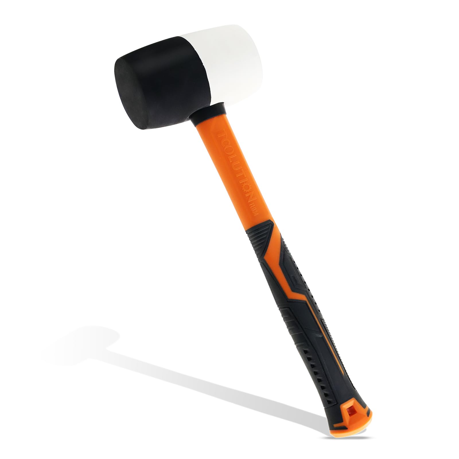 Maillet en caoutchouc - Maillet à face souple de 24 oz pour la pose de revêtements de sol et le travail du bois - Poignée en fibre de verre pour protéger les surfaces Rubber Mallet
