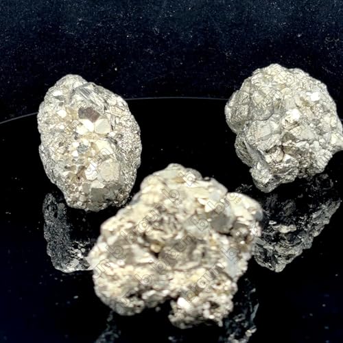 Image of Pyrite Stone Natural Crystal - Wealth & Protection Stone | Fool's Gold for Abundance, Confidence & Energy Shielding | Home Decor, Manifestation & Healing Crystal (40-80g)