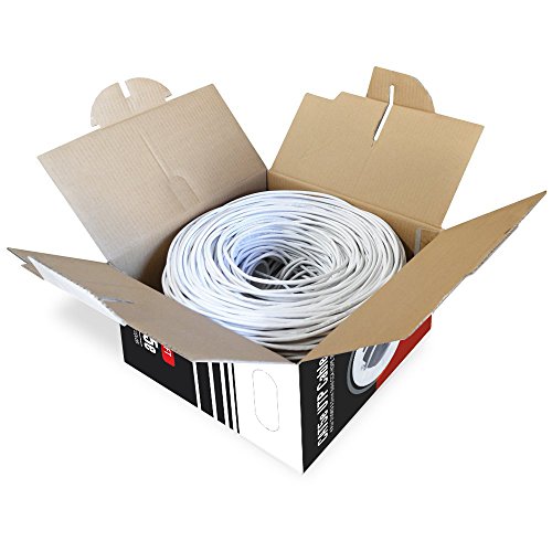 Dripstone CAT5e 1000ft UTP Ethernet Cable 24AWG Bulk LAN Network Wire (White) - Thumbnail 3