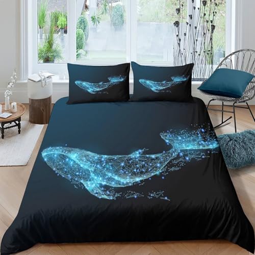 Housse de couette fléchettes lit double 200x200 parure 3D microfibre fermeture éclair