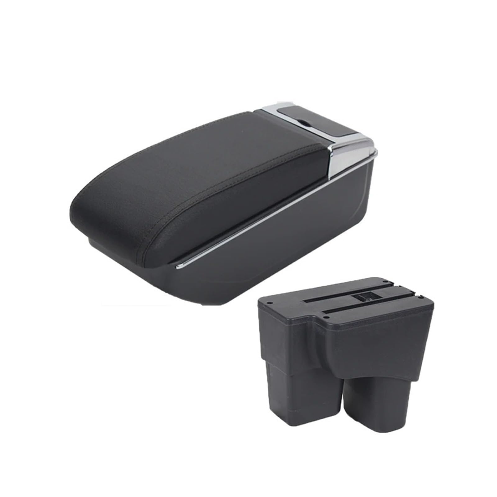 Ggwqoops Car Armrests For Kia For Pegas Armrest Box Car Central Storage Interior Retrofit Parts With USB Accessories Armrest Box(Black Line)