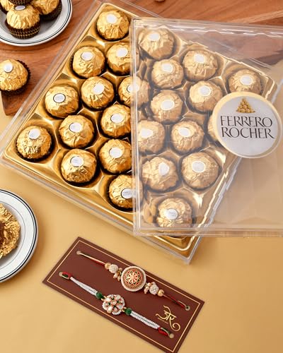 Image of Hyperfoods Chocolates Gift Pack Rakhi For Brother Set Of 2 Rakhi With Chocolates 2 Rakhi With Chocolates Gift Pack Chocolates Gift Set Of 2 Rakhi With Chocolate Pack Of 24 Rakhi Set 2