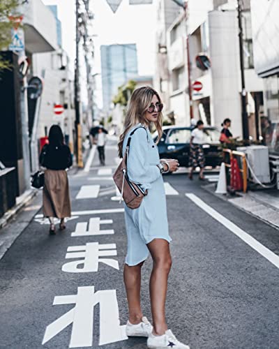 Image of Women's Swimsuit Cover up,Silky Button Down Shirt Midi Dress Kimono,Summer Bathing Suit Beach Coverups for Women (CP-Aline)