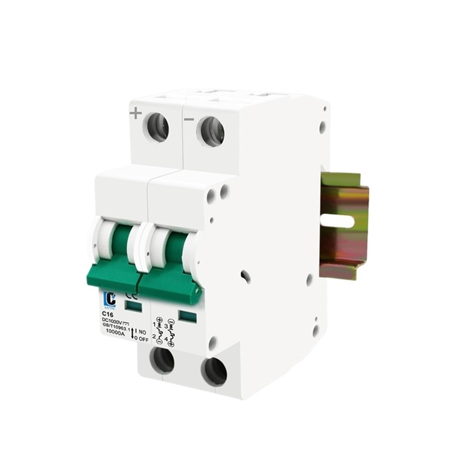 JNVFTCUX 2 Pole Mcb Circuit Breaker DC 1000V 6A 10A 16A 20A 25A 32A 40A 50A 63A for Photovoltaic PV Breakers System(20A)