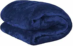 Cobertor Queen Manta Microfibra Fleece 01 Peça (Toque Aveludado) - Marinho