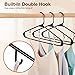 HOUSE DAY Black Plastic Hangers 60 Pack, Clothes Hangers with Non Slip Hooks, Durable & Space Saving Coat Hanger, Light-Weight Clothing Hanger, Perfect Closet Organizer for Everyday Use