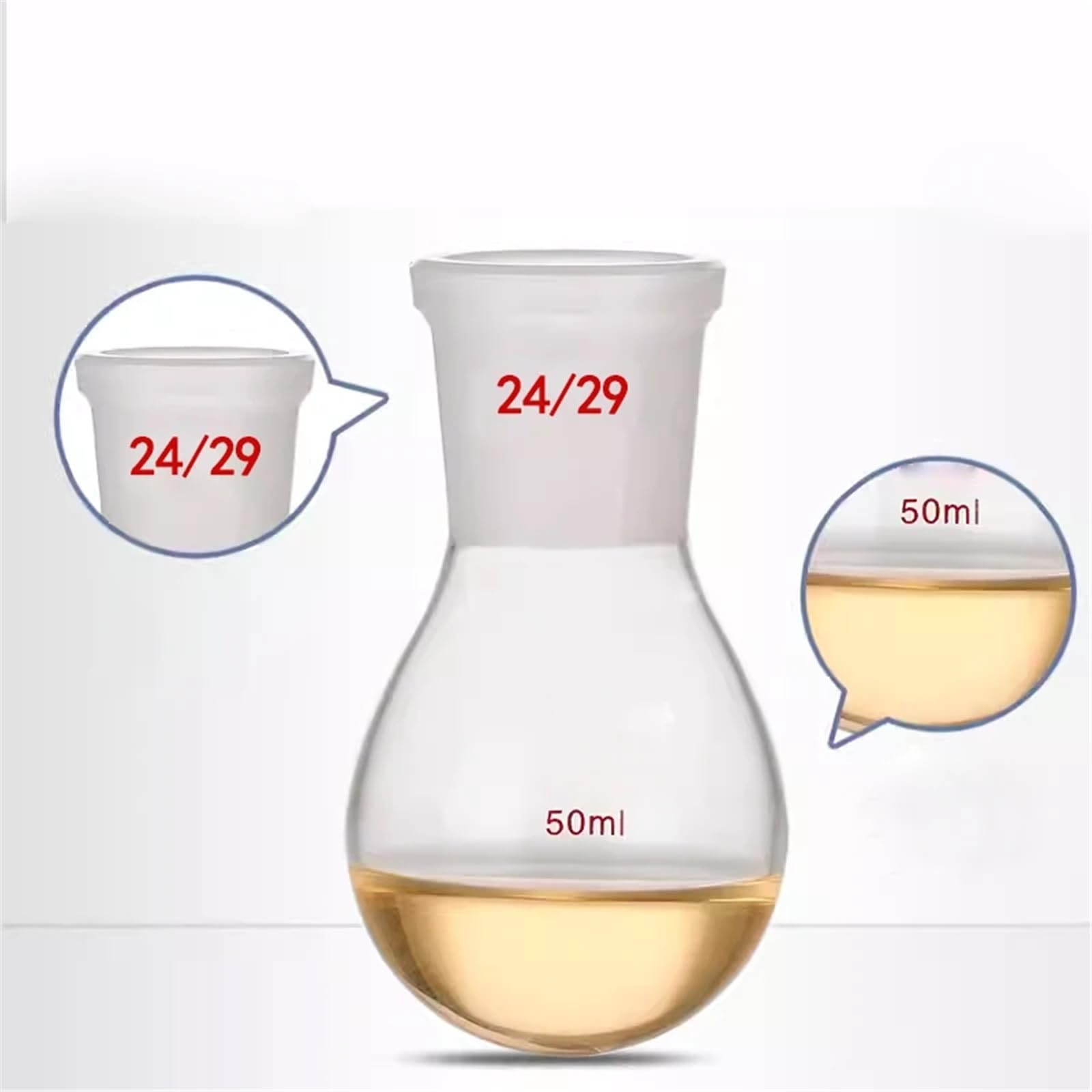 Bouteille de réaction à fond rond à Port de 150/250/500/1000/2000ml, évaporateur rotatif, flacon de réception en verre(250ml)