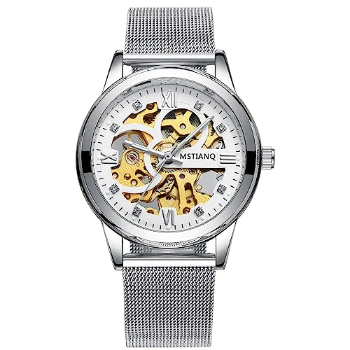 Image of CHENXI Luxury Business Steel Strap Watch Original Automatic Mechanical Skeleton Transparent Mechanical Watch for Men
