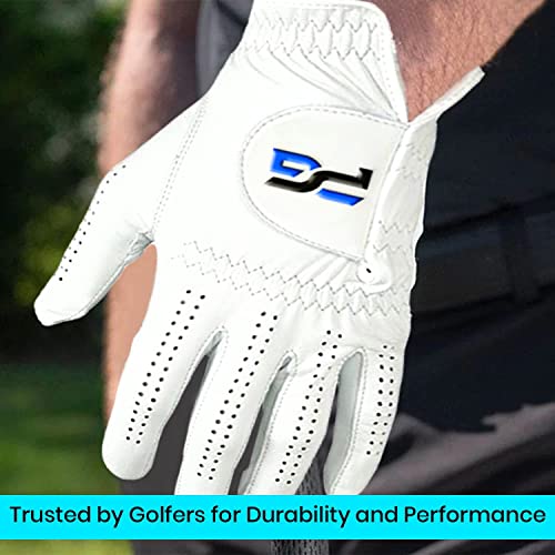 Pg Golf Gloves (5 Pack) Cabretta Leather, Premium Quality Mens Golf Gloves, Left Hand Gloves For Right Handed Golfers (Large) #TOP5