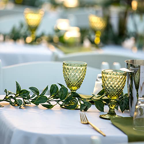 Zoofox Set Of 6 Wine Glasses, 10 Oz Colored Glass Goblet With Diamond Pattern, Embossed High Clear Glassware For Party And Wedding (Multi-Colors) #TOP6