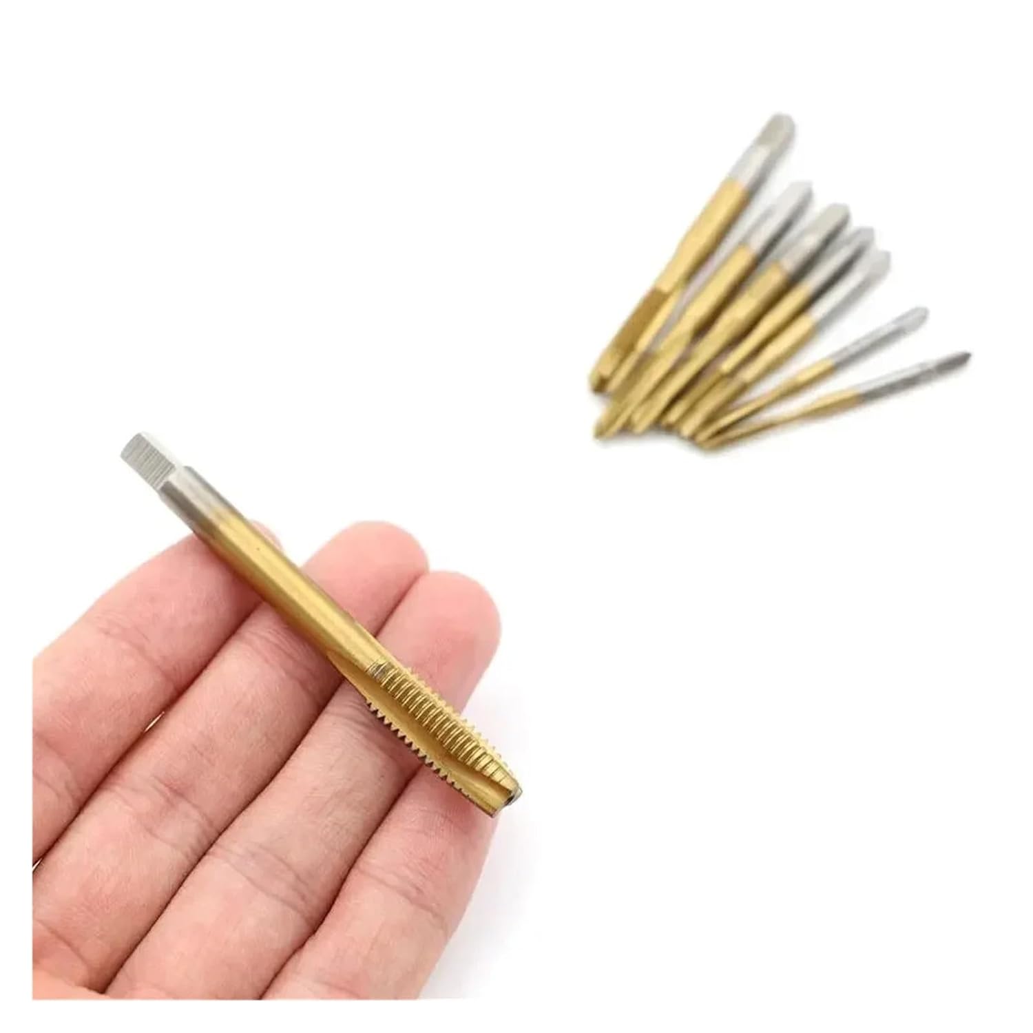 5pcs Working Threading Kit Spiral Point Screw Thread Tap Set Metric Drill Bit Hand Straight Flute Taps