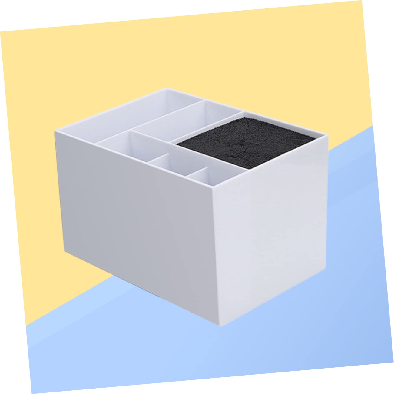 SOESFOUFU Hairdressing Scissors Holder Stand 6 Compartment Storage Box Salon Hairdresser Scissors Hair Clips Hair Product Organizer