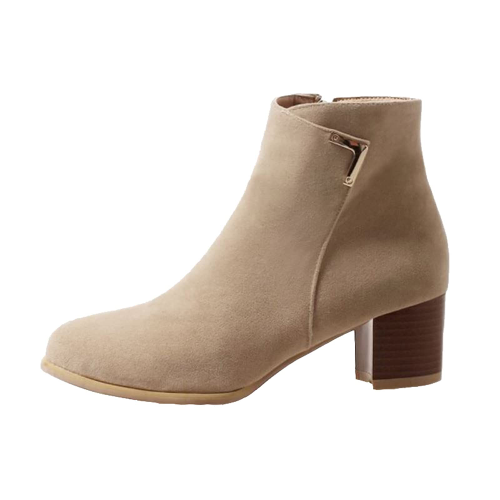 Casual Damenstiefeletten mit dicken Absätzen